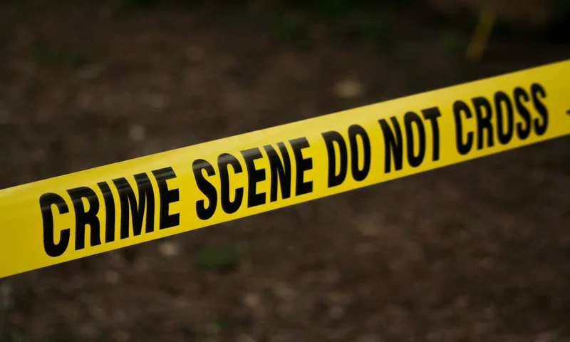 Crime scene don't cross the Yellow strip sealed-area.